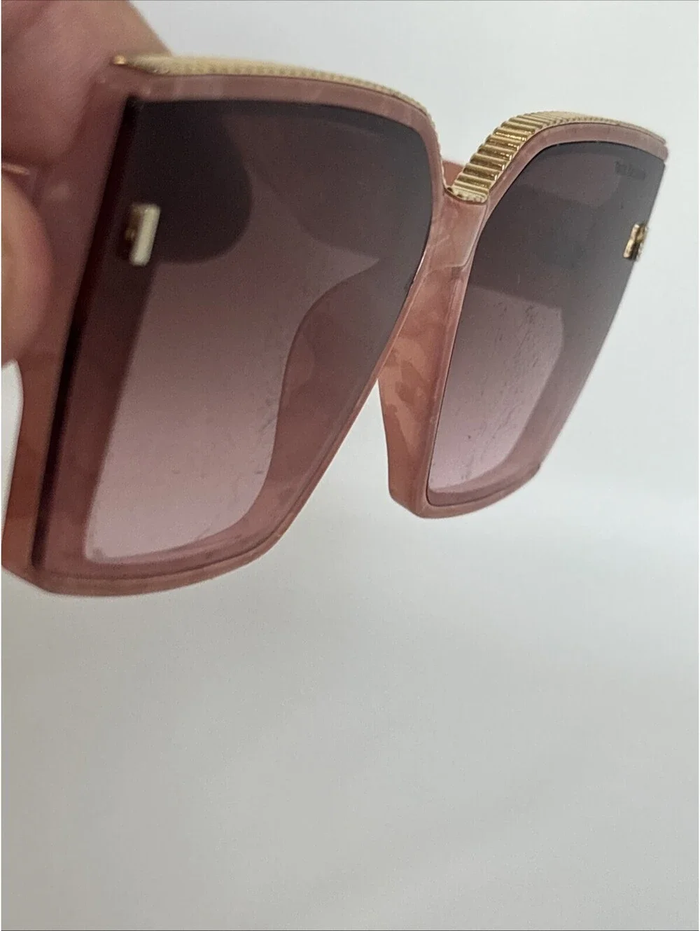 True Religion Oversized Sunglasses Pink Y2K